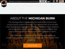 Tablet Screenshot of michiganburnsoccer.com